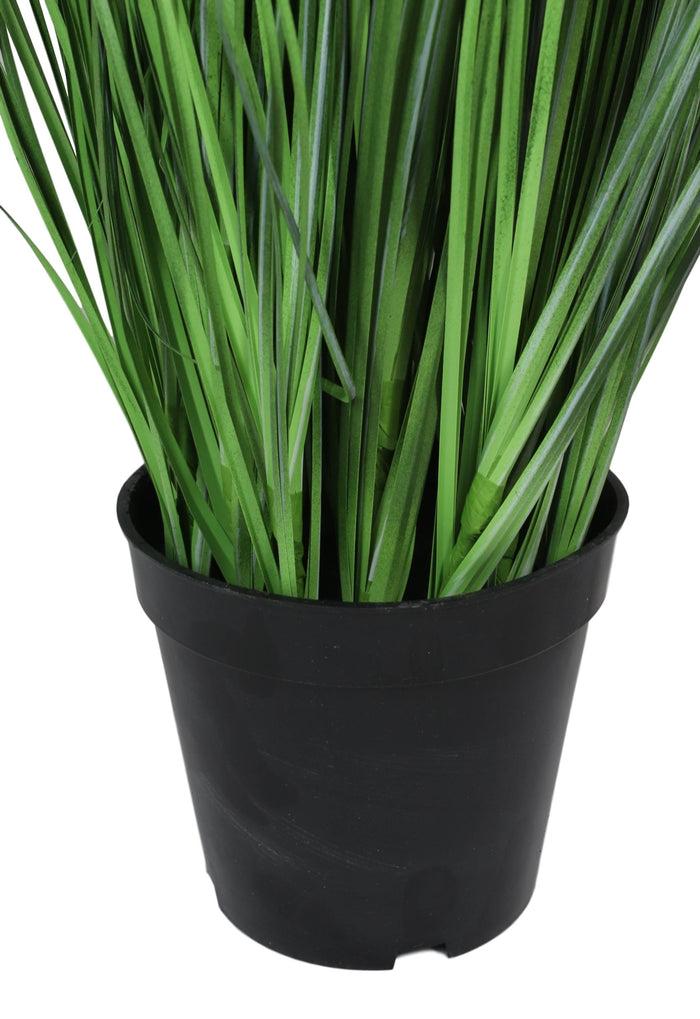 Ebros Gift Pack Of 2 Realistic Lifelike Artificial Cyprus Grass Plant In Black Pot Botanica