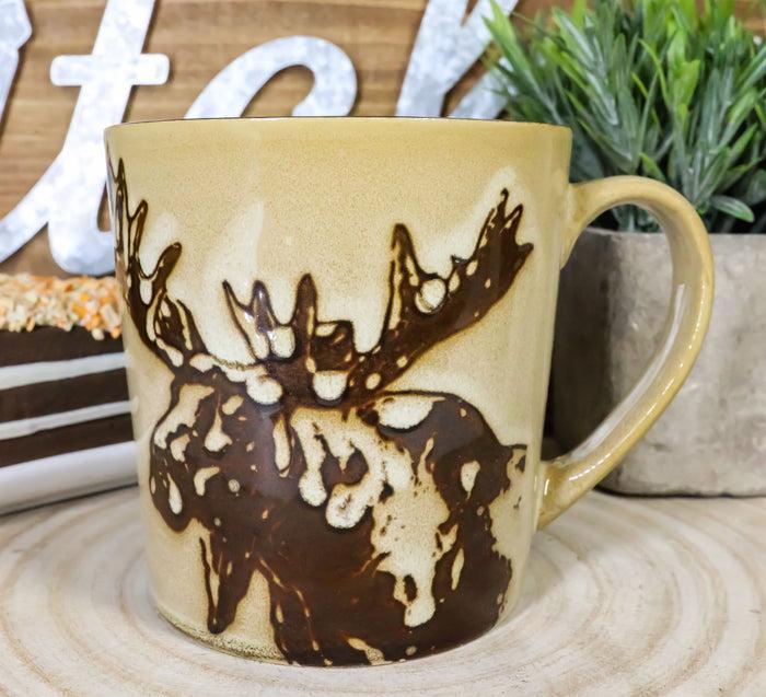 Ebros Gift Pack Of 2 Rustic Western Emperor Giant Stag Elk Moose Deer Coffee Mugs Cups