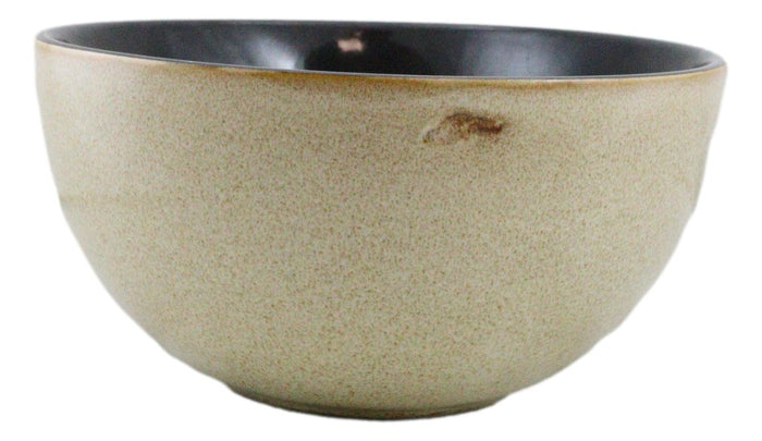 Ebros Gift Pack Of 2 Rustic Western Forest Gray Wolf Ceramic Pasta Salad Soup Bowls 21Oz