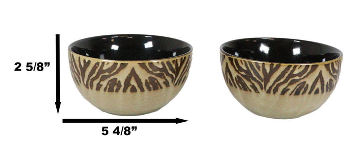 Ebros Gift Pack Of 2 Safari Savanna Jungle Tiger Print Abstract Soup Cereal Bowls 20oz