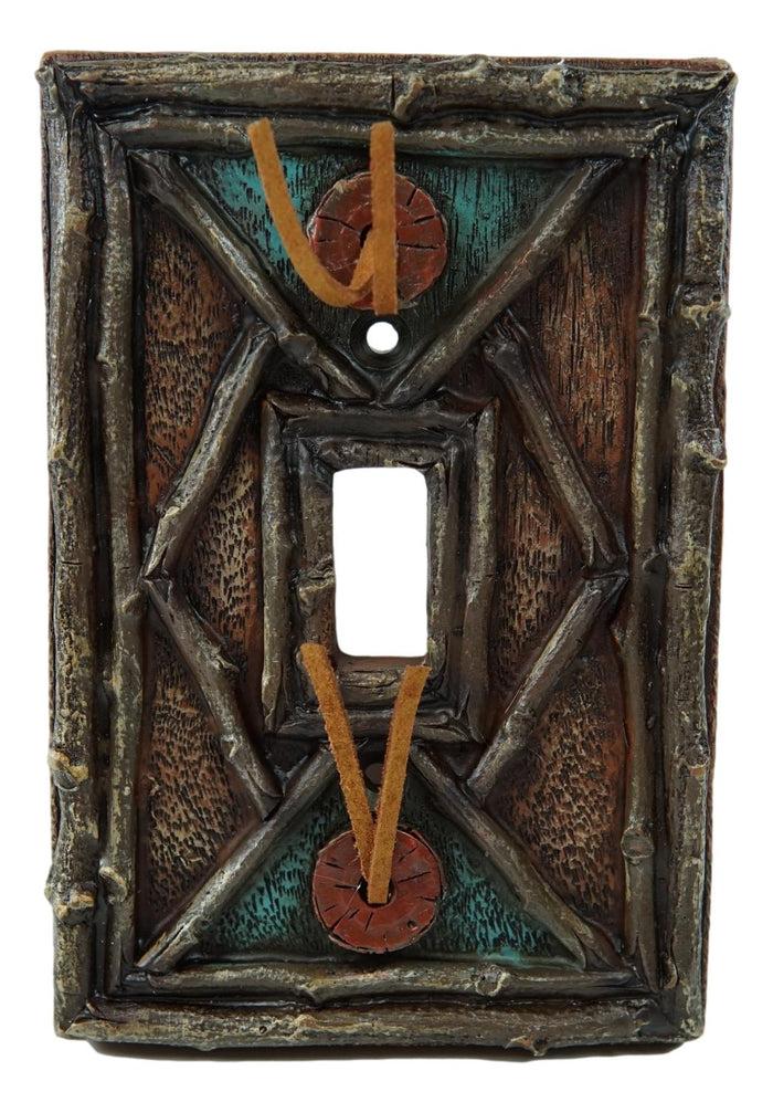 Ebros Gift Pack Of 2 Southwestern Tribal Navajo Branchwood Single Toggle Switch Wall Plates