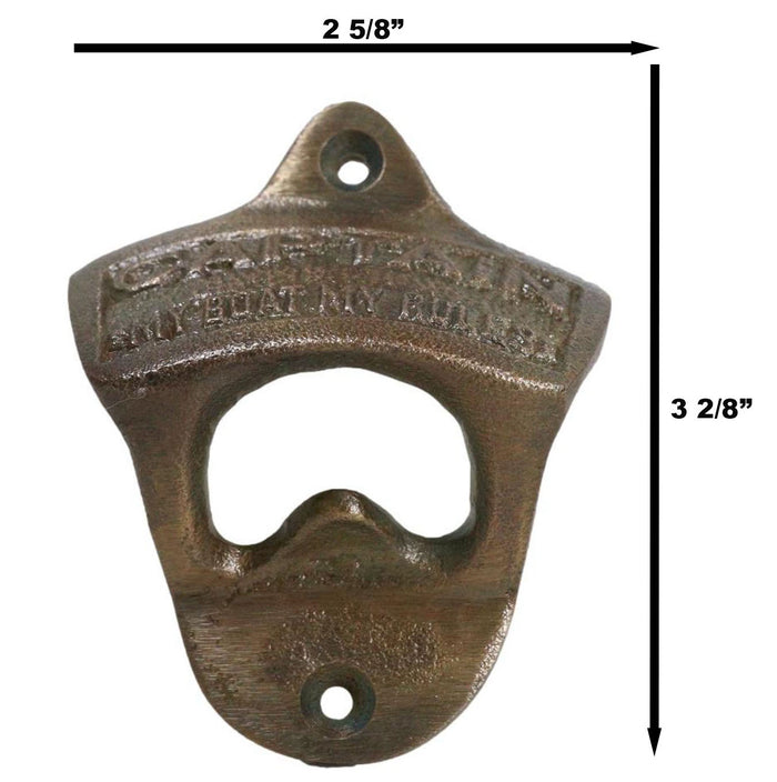Ebros Gift Pack Of 2 Vintage Cast Iron Rustic Captain My Boat My Rules Wall Bottle Opener