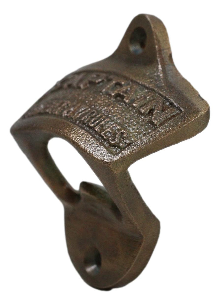 Ebros Gift Pack Of 2 Vintage Cast Iron Rustic Captain My Boat My Rules Wall Bottle Opener
