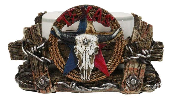 Ebros Gift Pack Of 2 Western Texas Longhorn Skull Cowboy Boot Salt Pepper Shakers Holders