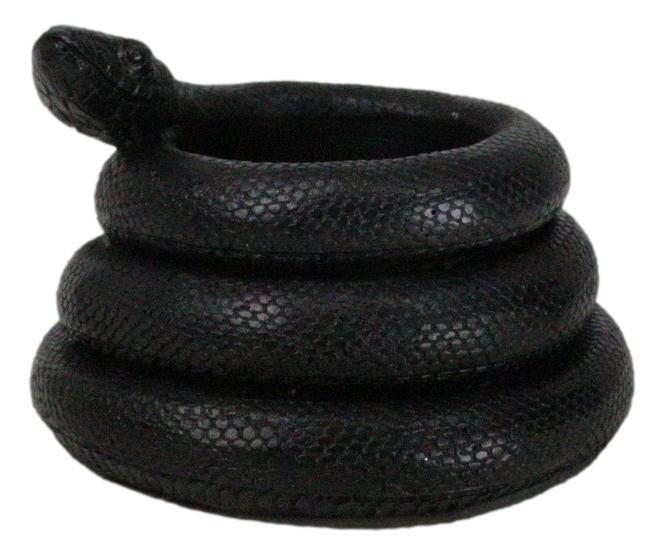 Ebros Gift Pack Of 2 Witchcraft Dark Magic Black Coiled Snake Tea Light Votive Candleholder