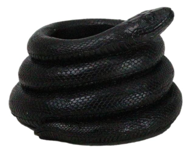Ebros Gift Pack Of 2 Witchcraft Dark Magic Black Coiled Snake Tea Light Votive Candleholder