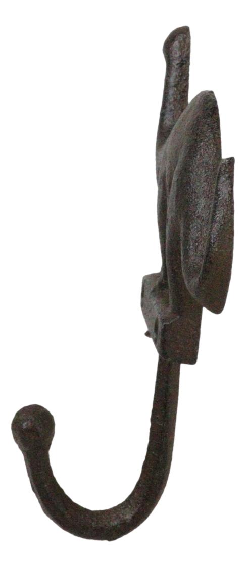 Ebros Gift Pack Of 3 Cast Iron Rustic Jurassic Long Neck Brachiosaurus Dinosaur Wall Hooks
