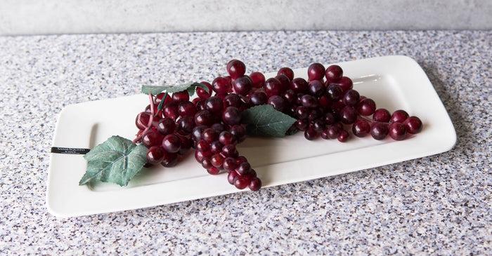 ebros gift Pack Of 3 Contemporary Rectangular White Porcelain Serving Platter Plate 19"L