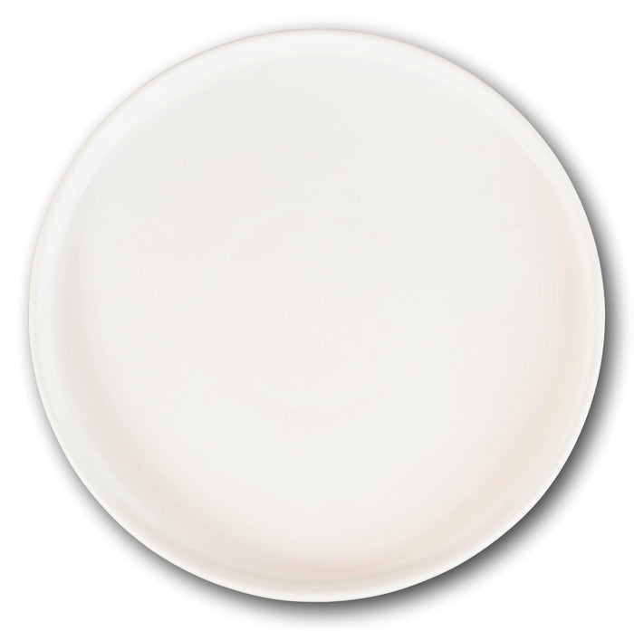 Ebros Gift Pack Of 3 Kitchen Dining Modern White Large Coupe Dinner Lunch 9.5"D Plates