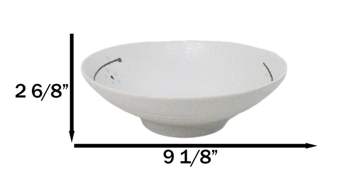 Ebros Gift Pack Of 4 Ceramic Yukino Hana Collection Large Ramen Soup Dinner Bowls 36oz