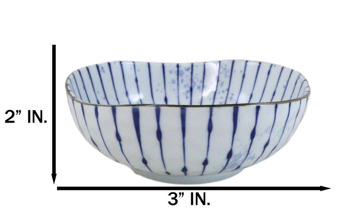 Ebros Gift Pack Of 4 Fubuki Tokusa Made In Japan Round Flair Deep Plates Shallow Bowls 36oz