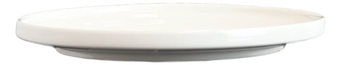 Ebros Gift Pack Of 4 Kitchen Dining Modern White Stoneware Coupe Dinner Lunch 8"D Plates