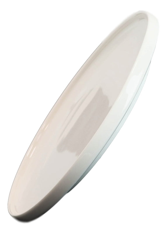 Ebros Gift Pack Of 4 Kitchen Dining Modern White Stoneware Coupe Dinner Lunch 8"D Plates