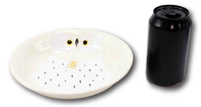 Ebros Gift Pack Of 4 White Whimsical Owl Ceramic Salad Entree Deep Plates Or Shallow Bowls