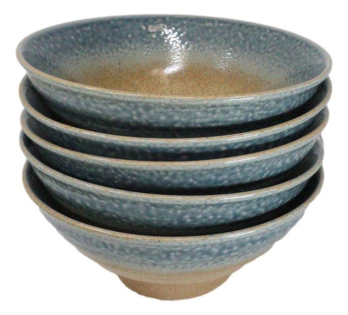 Ebros Gift Pack Of 5 Blue River Ao Nagashi Collection Large Ramen Soup Dinner Bowl 40oz