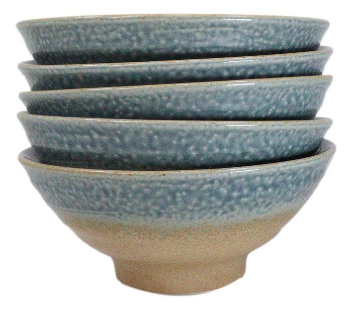 Ebros Gift Pack Of 5 Blue River Ao Nagashi Collection Large Ramen Soup Dinner Bowl 40oz