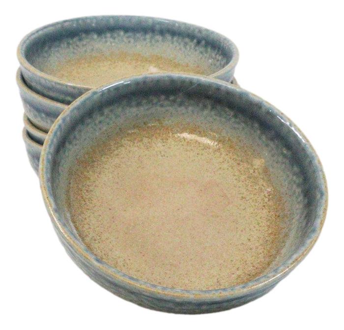 Ebros Gift Pack Of 5 Blue River Ao Nagashi Collection Shallow Bowl Or Deep Plates 10oz