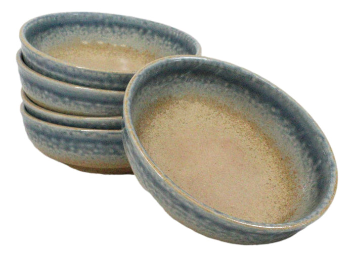 Ebros Gift Pack Of 5 Blue River Ao Nagashi Collection Shallow Bowl Or Deep Plates 10oz
