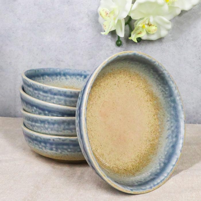 ebros gift Pack Of 5 Blue River Ao Nagashi Collection Shallow Bowl Or Deep Plates 10oz