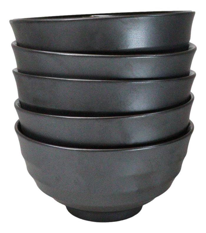 Ebros Gift Pack Of 5 Blue Sky Seikai Art Ceramic Soup Salad Rice Donburi Poke Bowls 24oz