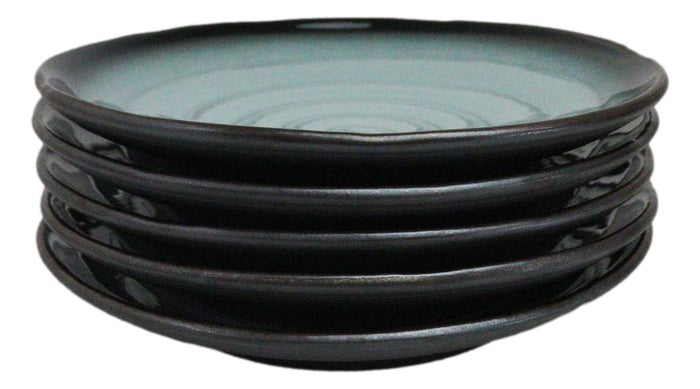 Ebros Gift Pack Of 5 Blue Sky Seikai Collection Porcelain Round Dinner Plates 8.75" D