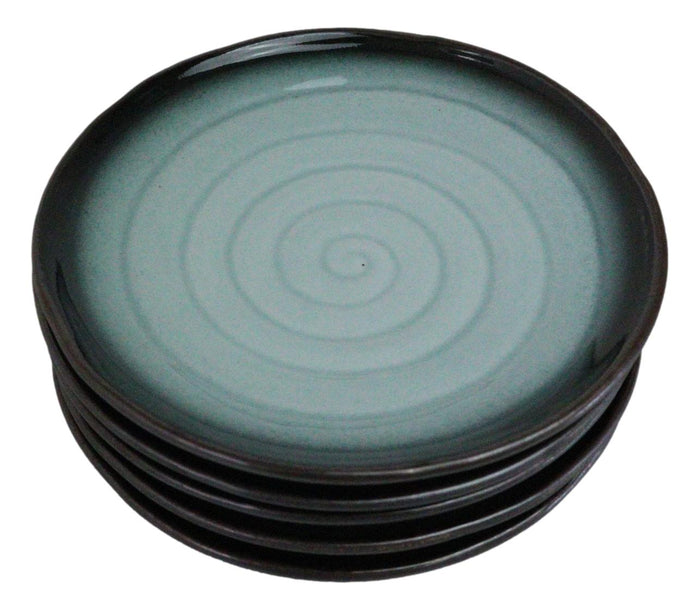 Ebros Gift Pack Of 5 Blue Sky Seikai Collection Porcelain Round Dinner Plates 8.75" D