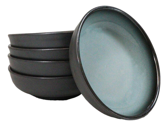 Ebros Gift Pack Of 5 Blue Sky Seikai Collection Shallow Bowl Or Deep Plates 10oz Serveware