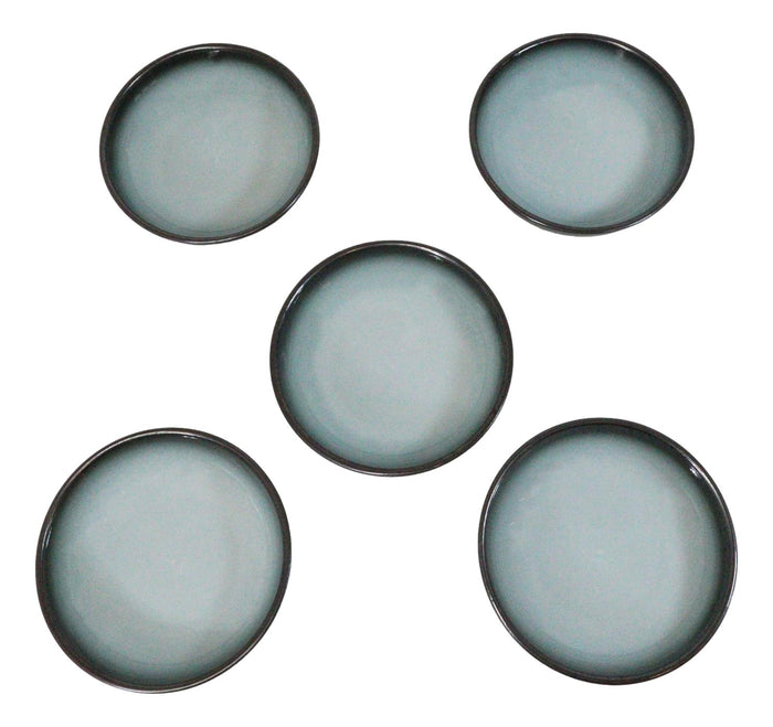 Ebros Gift Pack Of 5 Blue Sky Seikai Collection Shallow Bowl Or Deep Plates 10oz Serveware