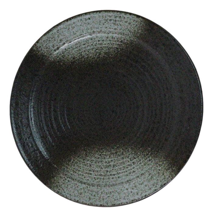 Ebros Gift Pack Of 5 Ceramic Grey Tone Hakumu Collection Large Round Dinner Plates 10" D