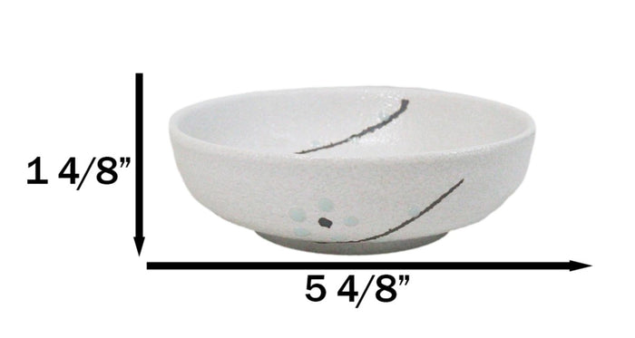 Ebros Gift Pack Of 5 Ceramic Yukino Hana Collection Soup Salad Rice Shallow Bowls 10oz