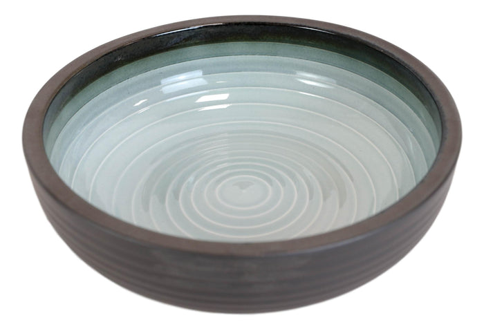 Ebros Gift Pack Of 5 Ceramic Zen Blue Large Dinner Soup Noodles Donburi Rice Bowls 42oz