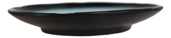 Ebros Gift Pack Of 5 Ceramic Zen Blue Lunch Salad Appetizer Deep Plates Or Shallow Bowls
