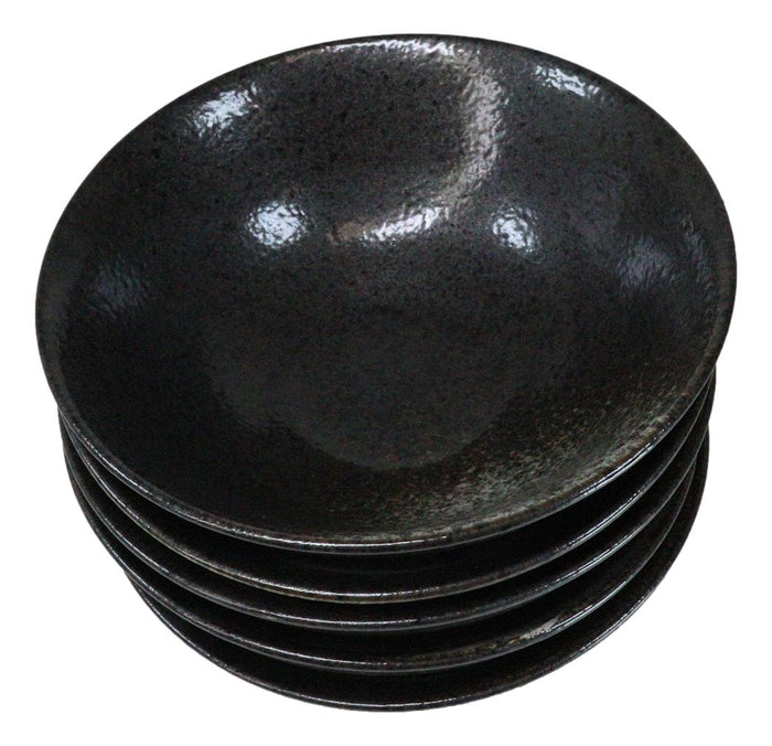 Ebros Gift Pack Of 5 Charcoal Grey Tone Hakumu Collection Large Ramen Soup Dinner Bowl 40oz