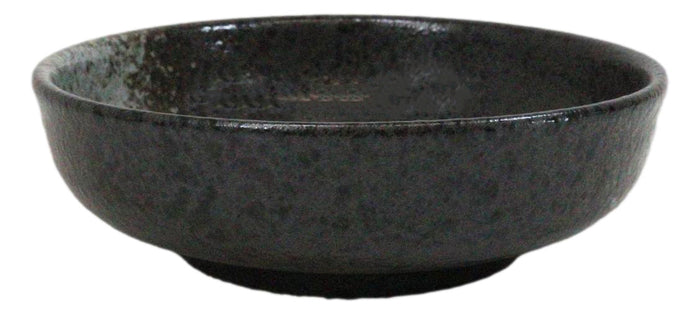 Ebros Gift Pack Of 5 Charcoal Grey Tone Hakumu Collection Shallow Bowl Or Deep Plates 10oz