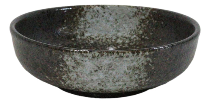 Ebros Gift Pack Of 5 Charcoal Grey Tone Hakumu Collection Shallow Bowl Or Deep Plates 10oz