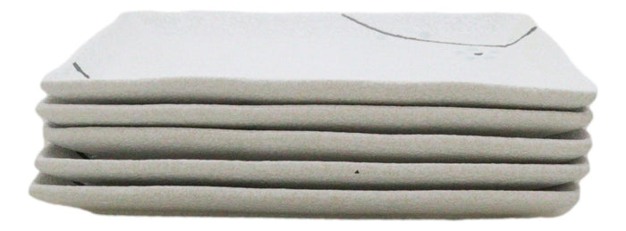 Ebros Gift Pack Of 5 Yukino Hana Ceramic Collection Rectangular Sushi Plates 7.75" L