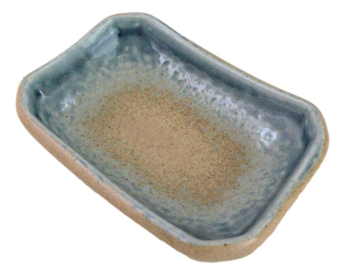 Ebros Gift Pack Of 6 Ceramic Ao Nagashi Soy Sauce Oil Condiment Rectangular Dishes 2oz