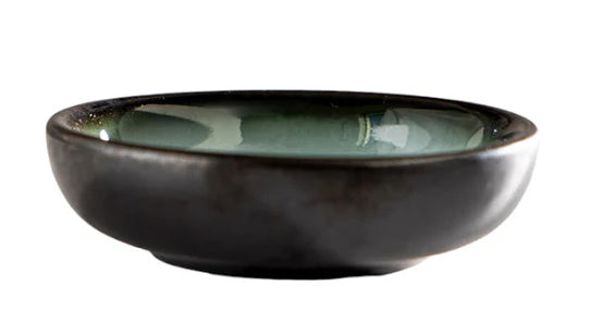 Ebros Gift Pack Of 6 Ceramic Seikai Soy Sauce Oil Condiment Round Dishes Bowls 1.5Oz