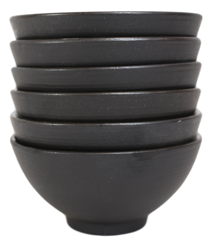 Ebros Gift Pack Of 6 Ceramic Zen Blue Swirl Appetizer Salad Soup Dessert Rice Bowls 10oz