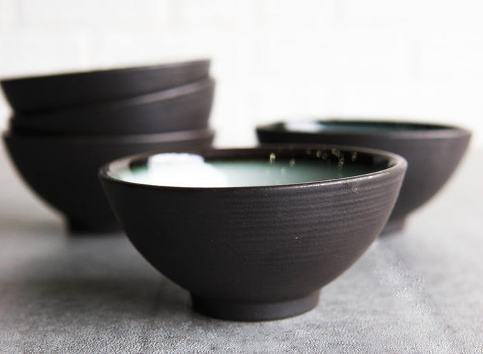 ebros gift Pack Of 6 Ceramic Zen Blue Swirl Appetizer Salad Soup Dessert Rice Bowls 10oz