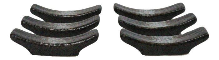 Ebros Gift Pack Of 6 Charcoal Grey Hakumu Collection Porcelain Chopsticks Hashioki Rest