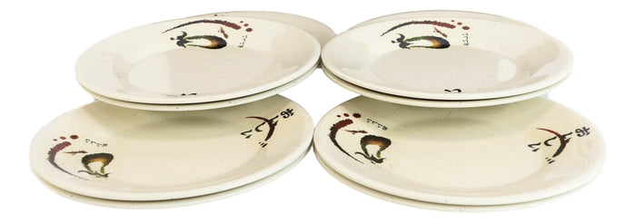 Ebros Gift Pack Of 6 Eggplant With Zen Swirl Design Appetizer Salad Buffet Round Plates 7"D