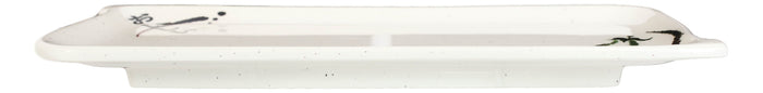 Ebros Gift Pack Of 6 Eggplant With Zen Swirl Wavy Appetizer Meat Skewers Sushi Long Plates