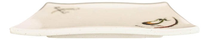 Ebros Gift Pack Of 6 Eggplant With Zen Swirl Wavy Design Appetizer Sushi Dessert Plates