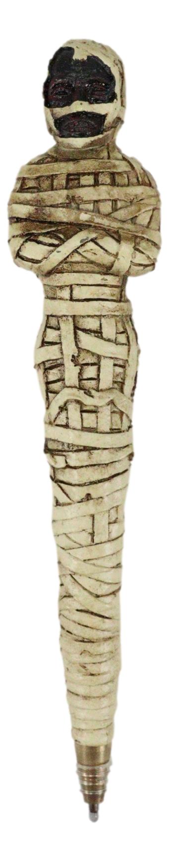 Ebros Gift Pack Of 6 Egyptian Bandage Wrapped Mummy Sarcophagus Sculptural Ballpoint Pens