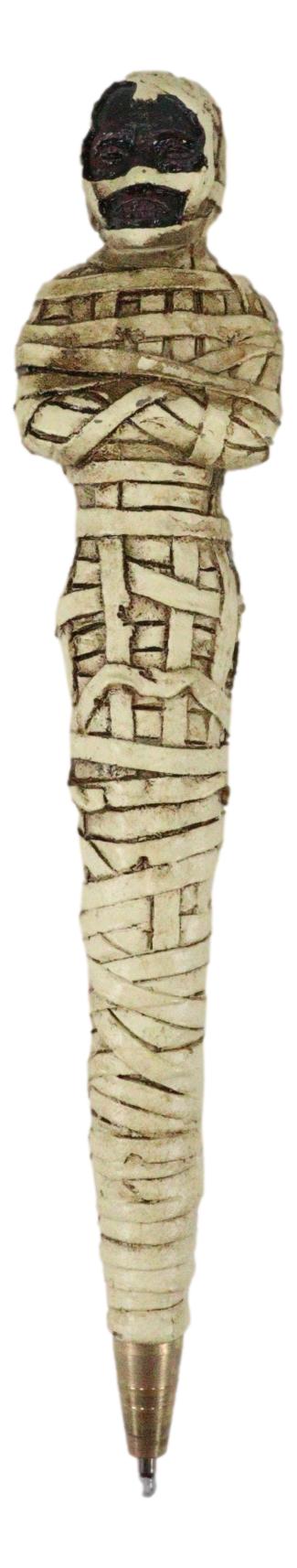 Ebros Gift Pack Of 6 Egyptian Bandage Wrapped Mummy Sarcophagus Sculptural Ballpoint Pens