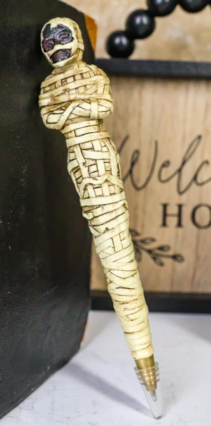 ebros gift Pack Of 6 Egyptian Bandage Wrapped Mummy Sarcophagus Sculptural Ballpoint Pens