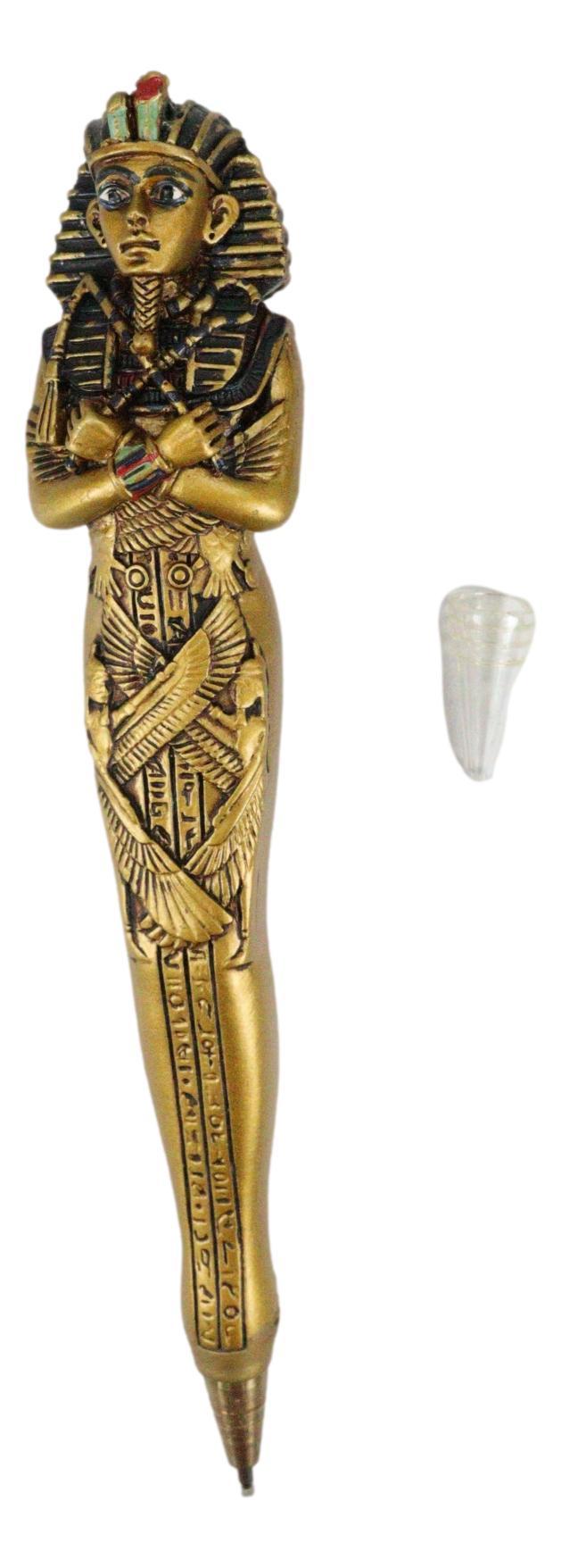 Ebros Gift Pack Of 6 Egyptian Mask Of King TUT Pharaoh Sarcophagus Figurine Ballpoint Pens