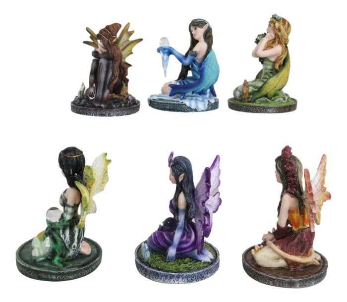 Ebros Gift Pack Of 6 Fantasy Pretty Fairy Garden In Their Whimsical Worlds Small Figurines