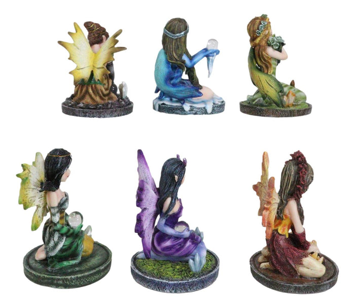 Ebros Gift Pack Of 6 Fantasy Pretty Fairy Garden In Their Whimsical Worlds Small Figurines